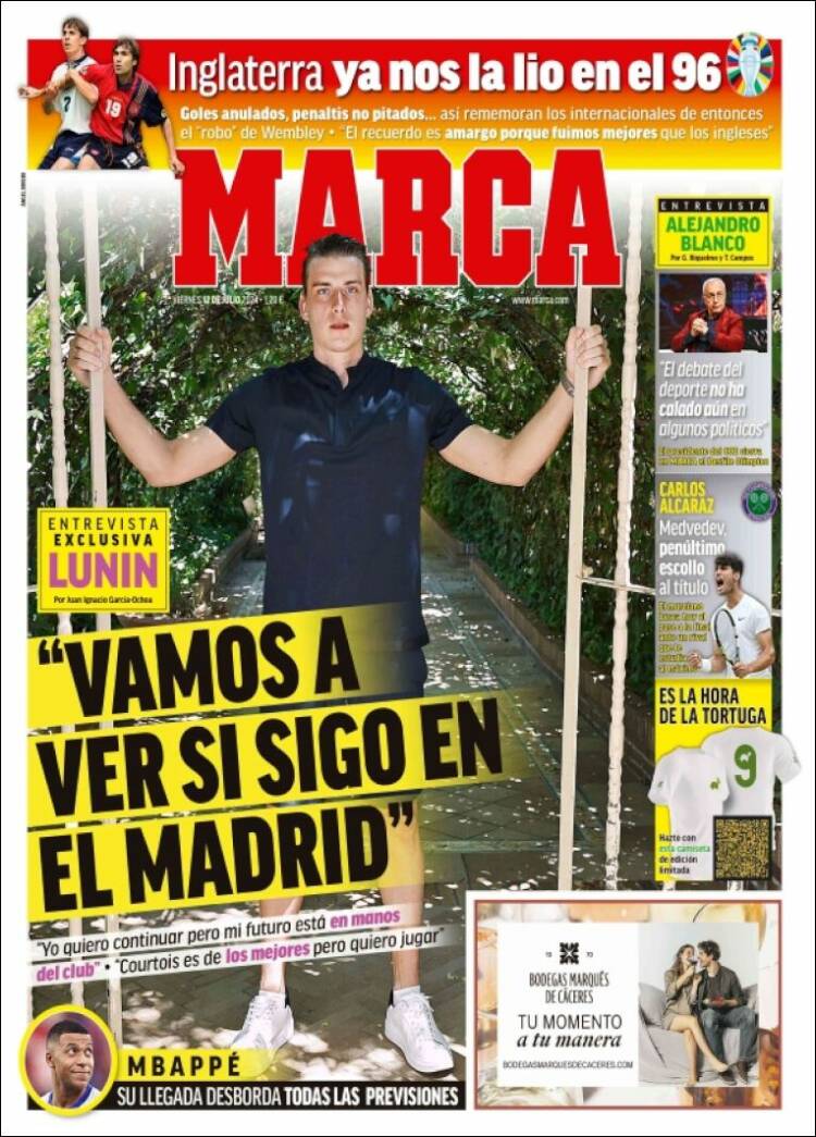 Portadas Deportivas Viernes 12/7/2024 Portadas Deportivas Viernes 12/7/2024