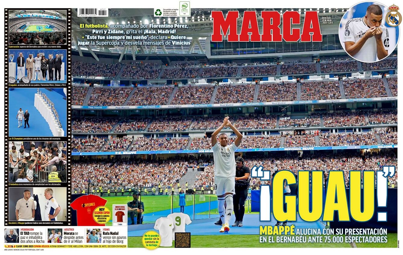 Portadas Deportivas Miércoles 17/7/2024 Portadas Deportivas Miércoles 17/7/2024