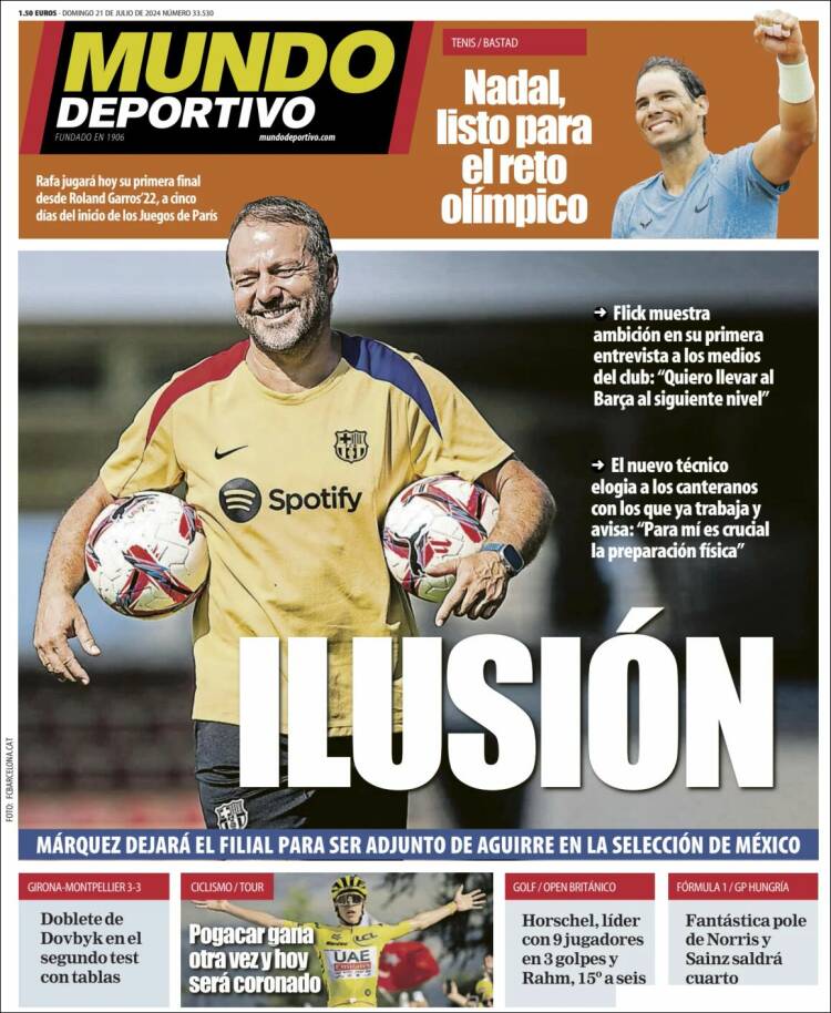 Portadas Deportivas Domingo 21/7/2024