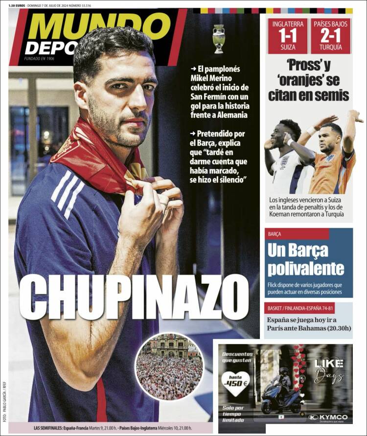 Portadas Deportivas Domingo 7/7/2024 Portadas Deportivas Domingo 7/7/2024