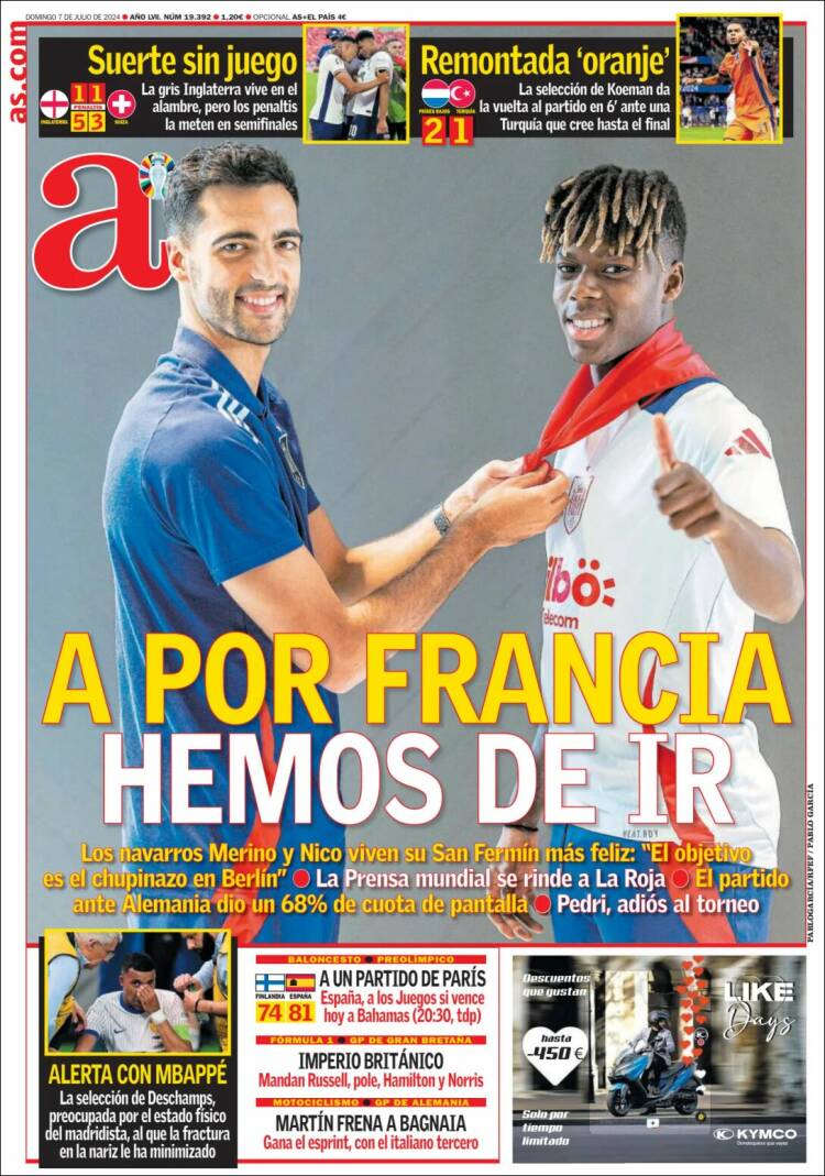 Portadas Deportivas Domingo 7/7/2024 Portadas Deportivas Domingo 7/7/2024