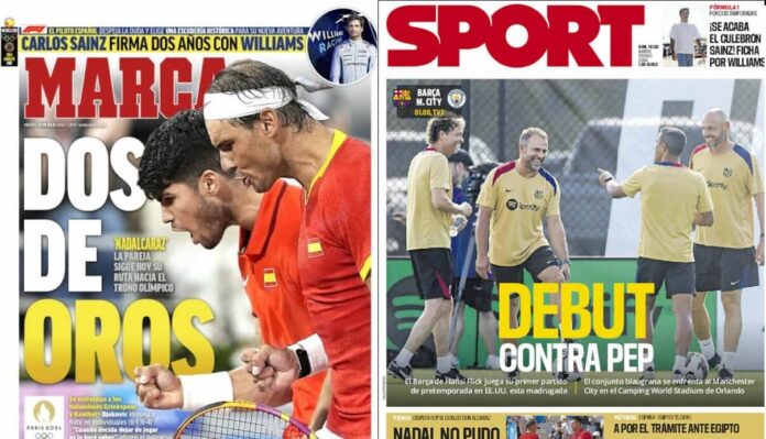 Portadas Deportivas Martes 30/7/2024 Portadas Deportivas Martes 30/7/2024