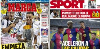 Portadas Deportivas Jueves 15/8/2024 | Marca, As, Sport, Mundo Deportivo Portadas Deportivas Jueves 15/8/2024