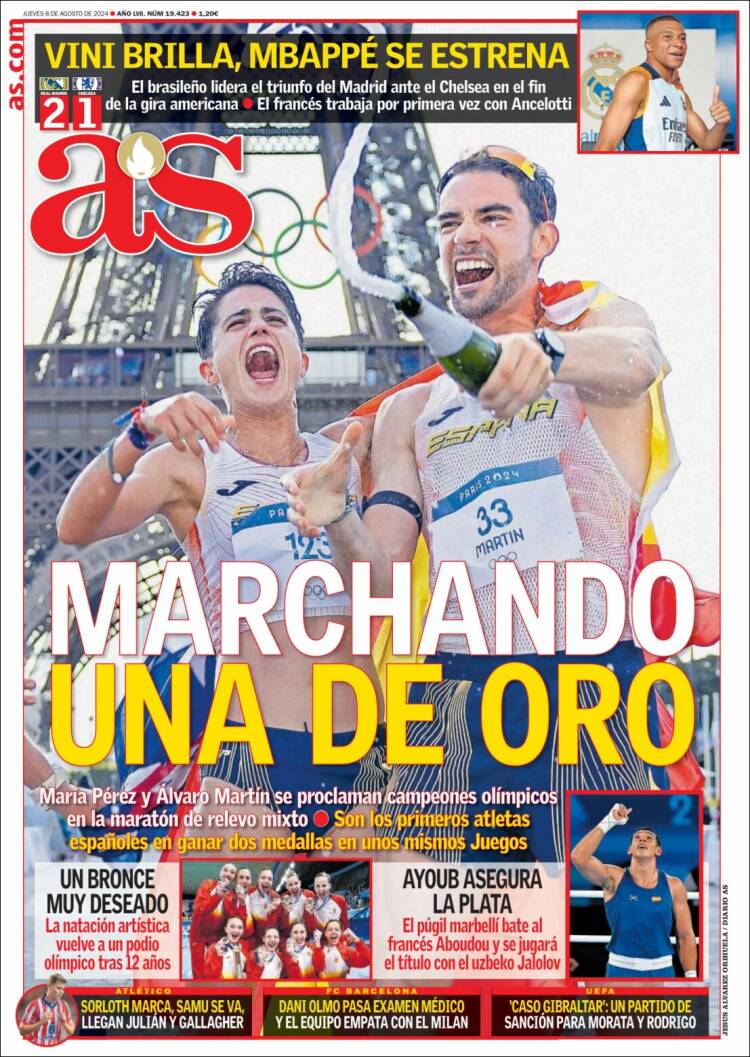 Portadas Deportivas Jueves 8/8/2024