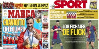 Portadas Deportivas Viernes 9/8/2024 | Marca, As, Sport, Mundo Deportivo Portadas Deportivas Viernes 9/8/2024
