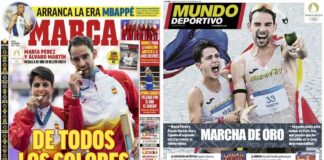 Portadas Deportivas Jueves 8/8/2024 | Marca, As, Sport, Mundo Deportivo Portadas Deportivas Jueves 8/8/2024