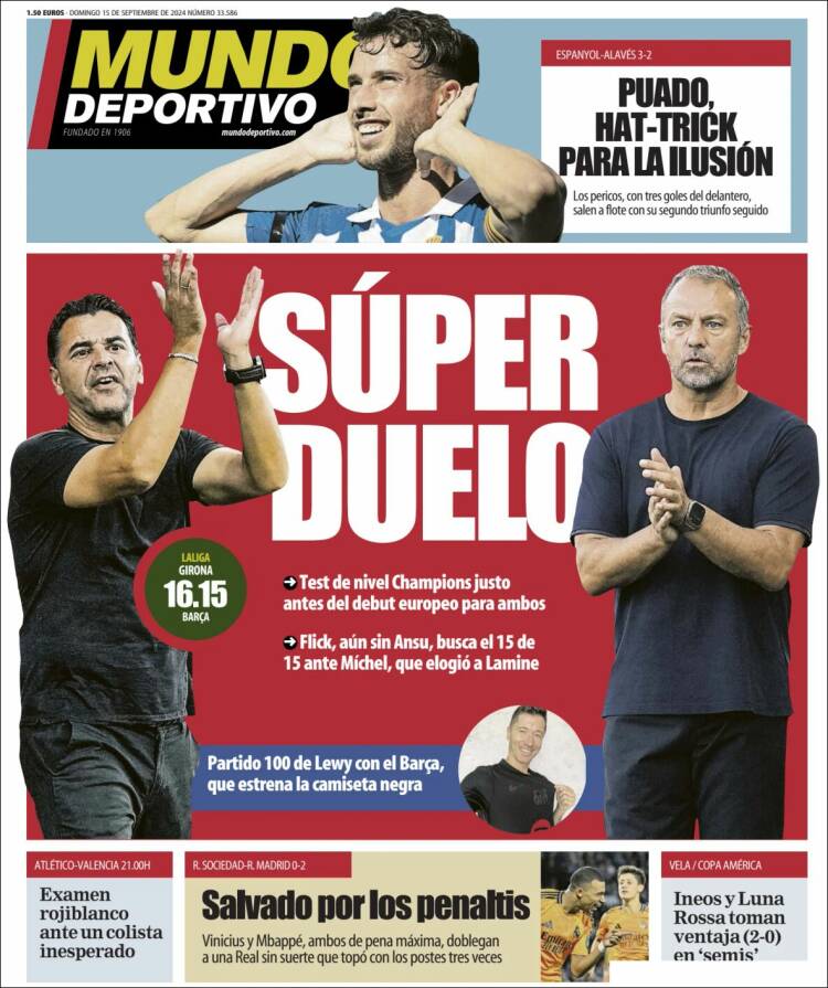 Portadas Deportivas Domingo 15/9/2024 Portadas Deportivas Domingo 15/9/2024