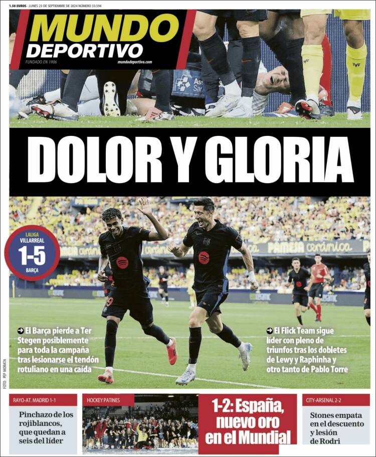 Portadas Deportivas Lunes 23/9/2024 Portadas Deportivas Lunes 23/9/2024