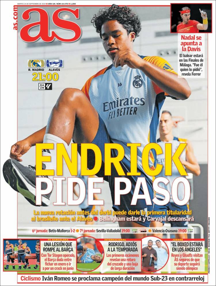 Portadas Deportivas Martes 24/9/2024 Portadas Deportivas Martes 24/9/2024
