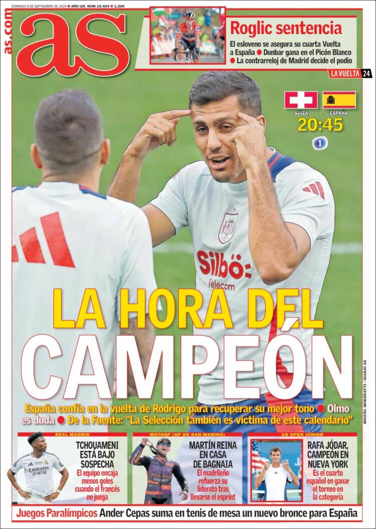 Portadas Deportivas Domingo 8/9/2024 Portadas Deportivas Domingo 8/9/2024
