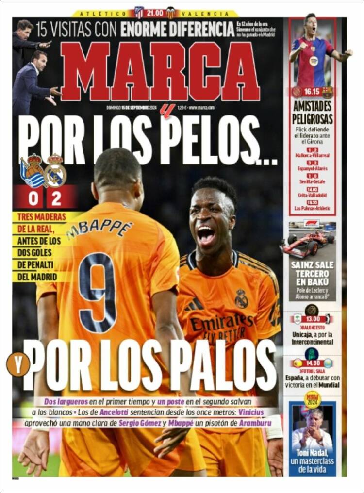 Portadas Deportivas Domingo 15/9/2024 Portadas Deportivas Domingo 15/9/2024