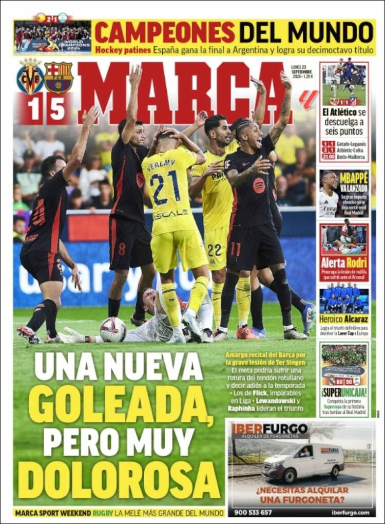 Portadas Deportivas Lunes 23/9/2024 Portadas Deportivas Lunes 23/9/2024