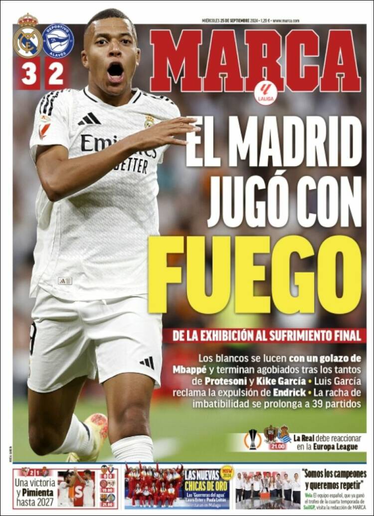 Portadas Deportivas Miércoles 25/9/2024 Portadas Deportivas Miércoles 25/9/2024