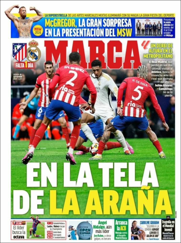 Portadas Deportivas Sábado 28/9/2024 Portadas Deportivas Sábado 28/9/2024