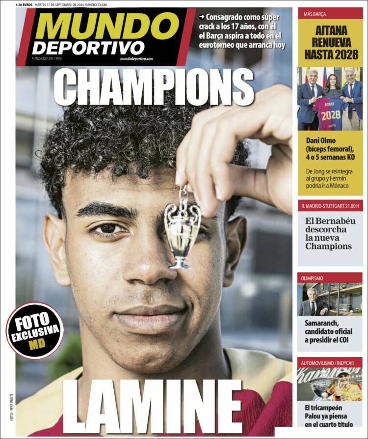 Portadas Deportivas Martes 17/9/2024 Portadas Deportivas Martes 17/9/2024