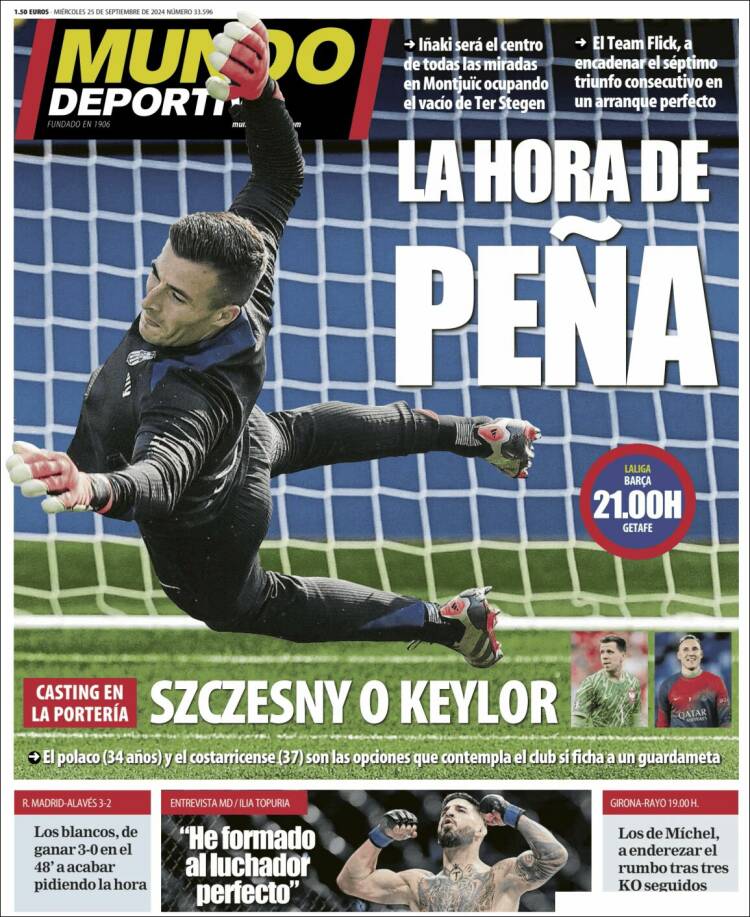 Portadas Deportivas Miércoles 25/9/2024 Portadas Deportivas Miércoles 25/9/2024