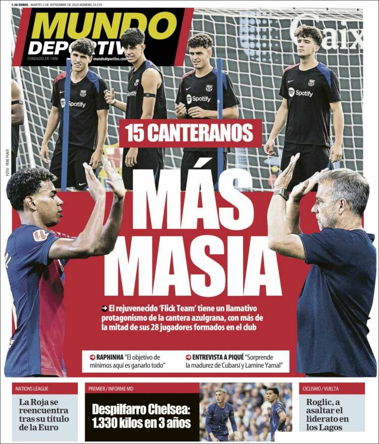 Portadas Deportivas Martes 3/9/2024 Portadas Deportivas Martes 3/9/2024