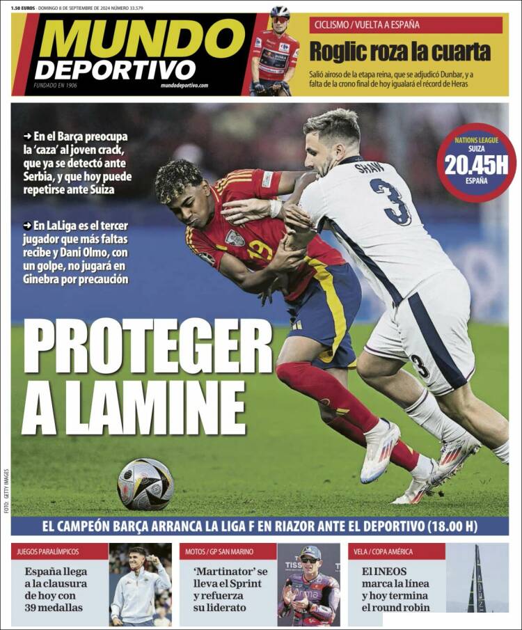 Portadas Deportivas Domingo 8/9/2024 Portadas Deportivas Domingo 8/9/2024