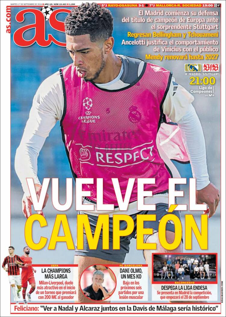 Portadas Deportivas Martes 17/9/2024 Portadas Deportivas Martes 17/9/2024