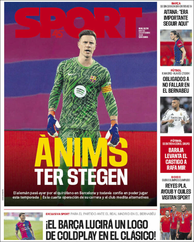 Portadas Deportivas Martes 24/9/2024 Portadas Deportivas Martes 24/9/2024