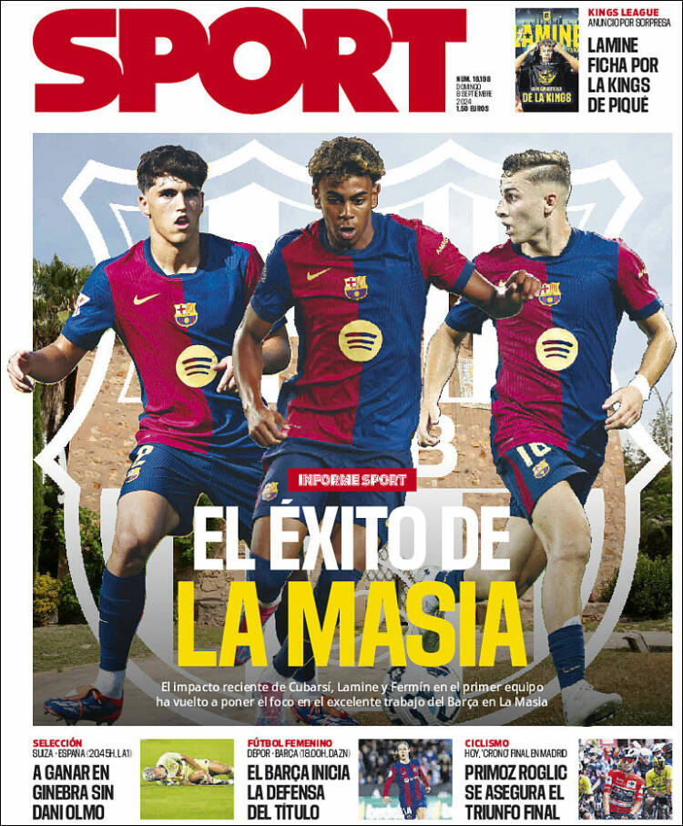Portadas Deportivas Domingo 8/9/2024 Portadas Deportivas Domingo 8/9/2024
