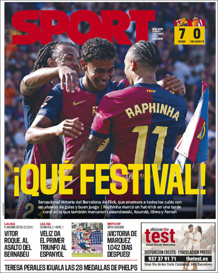 Portadas Deportivas Domingo 1/9/2024 Portadas Deportivas Domingo 1/9/2024