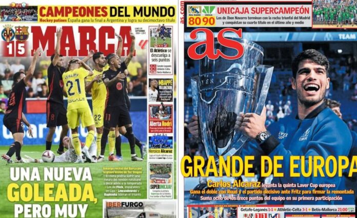 Portadas Deportivas Lunes 23/9/2024 Portadas Deportivas Lunes 23/9/2024