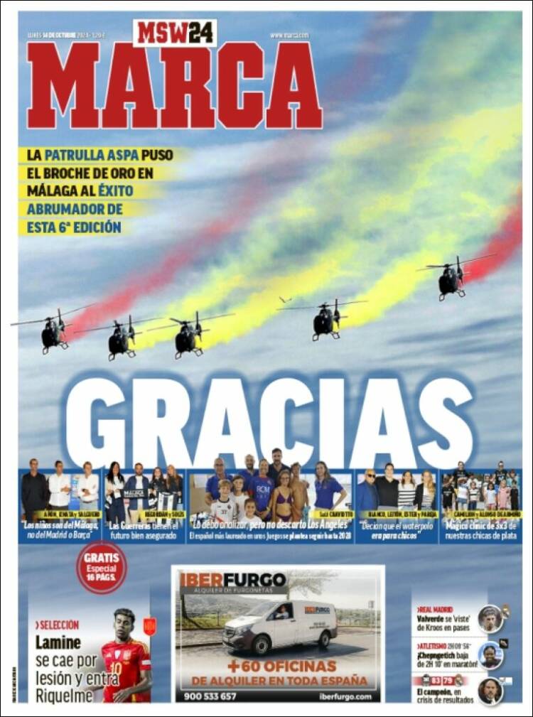 Portadas Deportivas Lunes 14/10/2024 Portadas Deportivas Lunes 14/10/2024