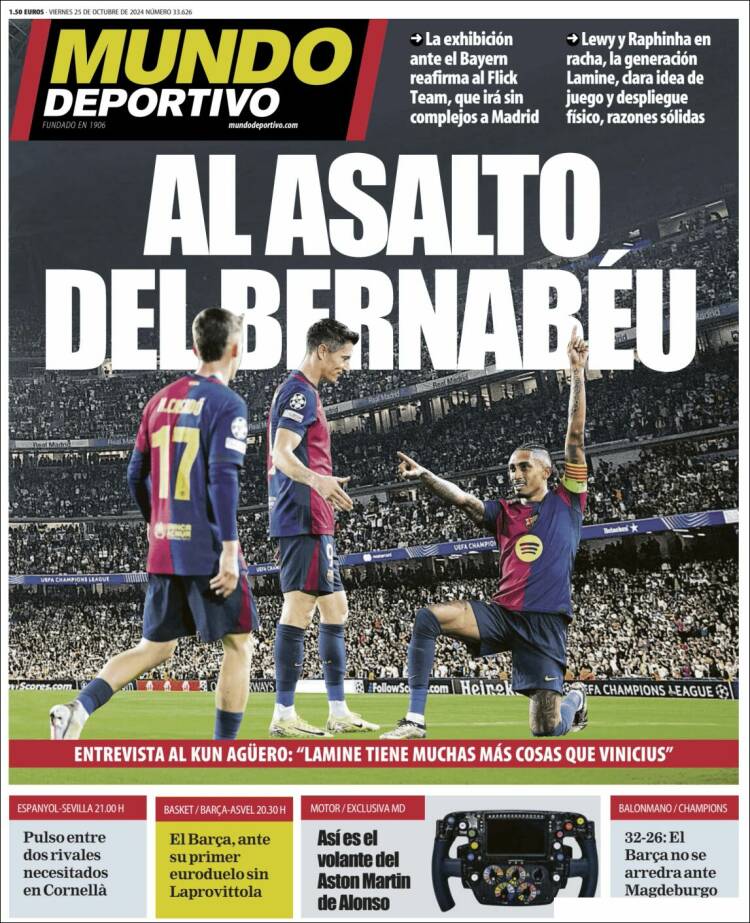 Portadas Deportivas Viernes 25/10/2024 Portadas Deportivas Viernes 25/10/2024