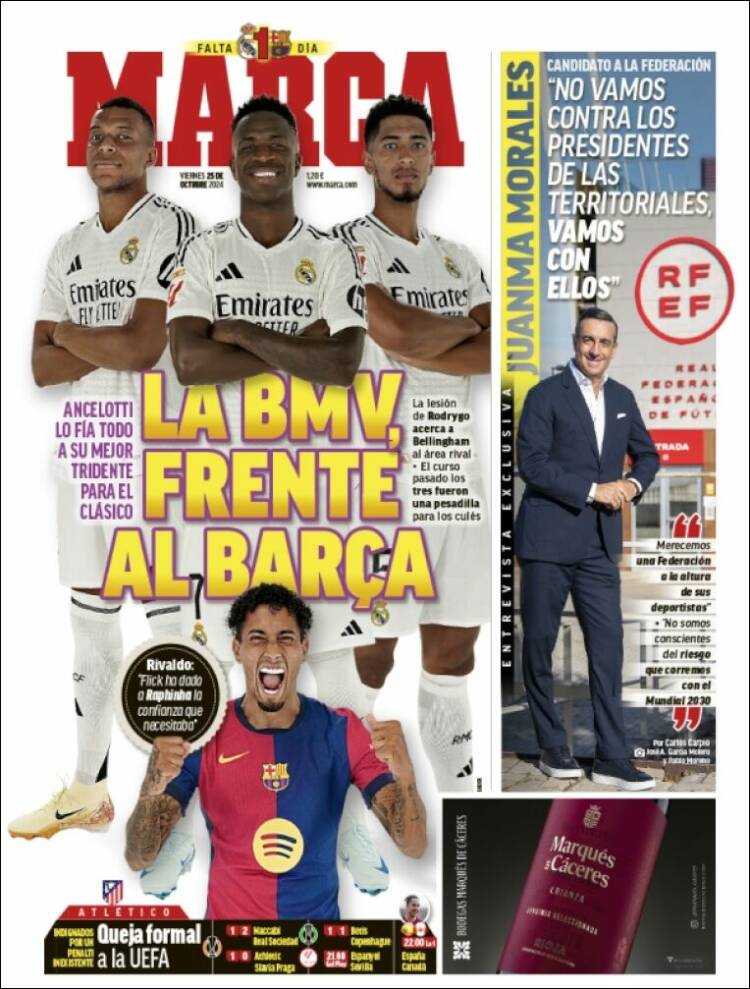Portadas Deportivas Viernes 25/10/2024 Portadas Deportivas Viernes 25/10/2024