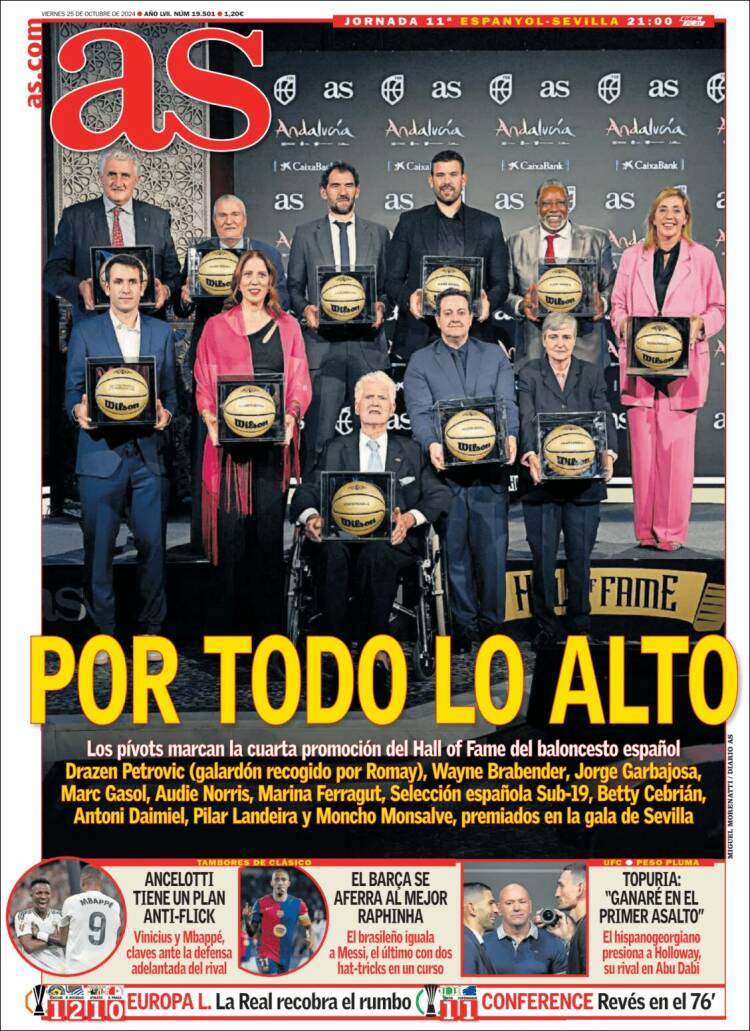Portadas Deportivas Viernes 25/10/2024 Portadas Deportivas Viernes 25/10/2024