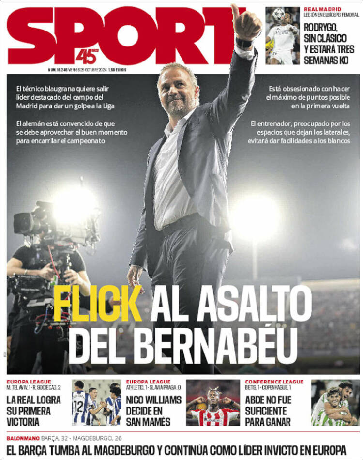 Portadas Deportivas Viernes 25/10/2024 Portadas Deportivas Viernes 25/10/2024