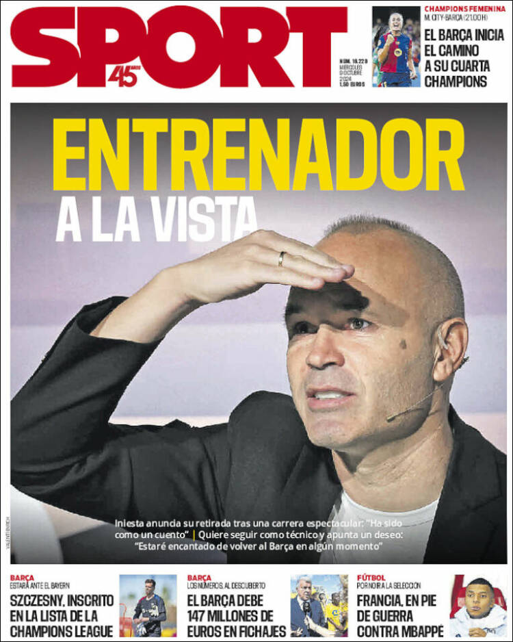 Portadas Deportivas Miércoles 9/10/2024 Portadas Deportivas Miércoles 9/10/2024