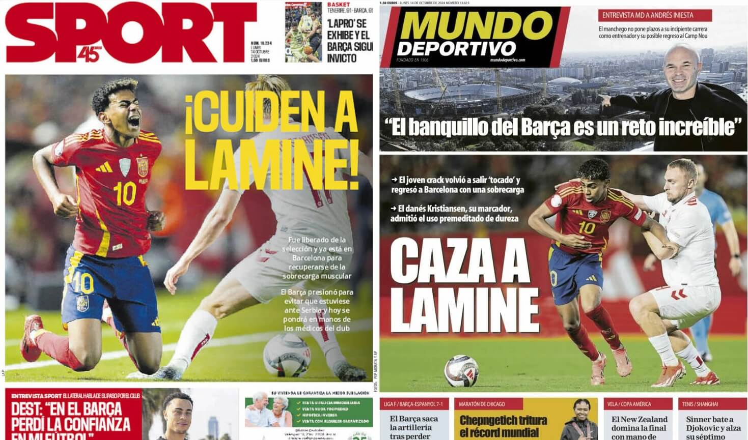 Portadas Deportivas Lunes 14/10/2024 Portadas Deportivas Lunes 14/10/2024
