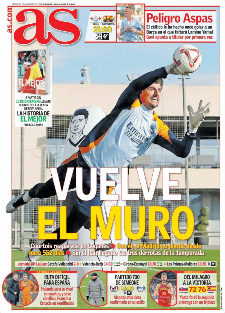 Portadas Deportivas Sábado 23/11/2024 Portadas Deportivas Sábado 23/11/2024