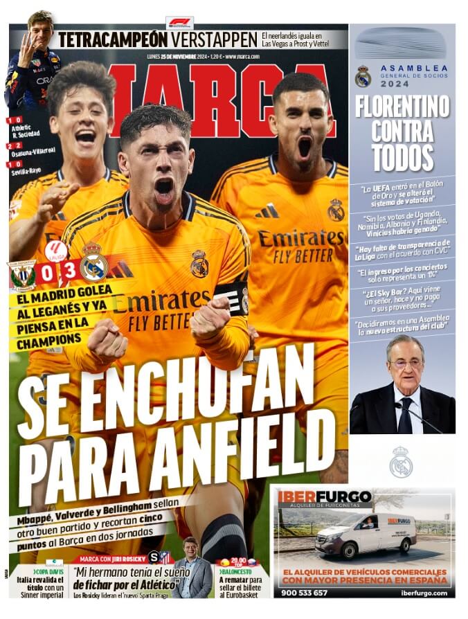 Portadas Deportivas Lunes 25/11/2024 Portadas Deportivas Lunes 25/11/2024