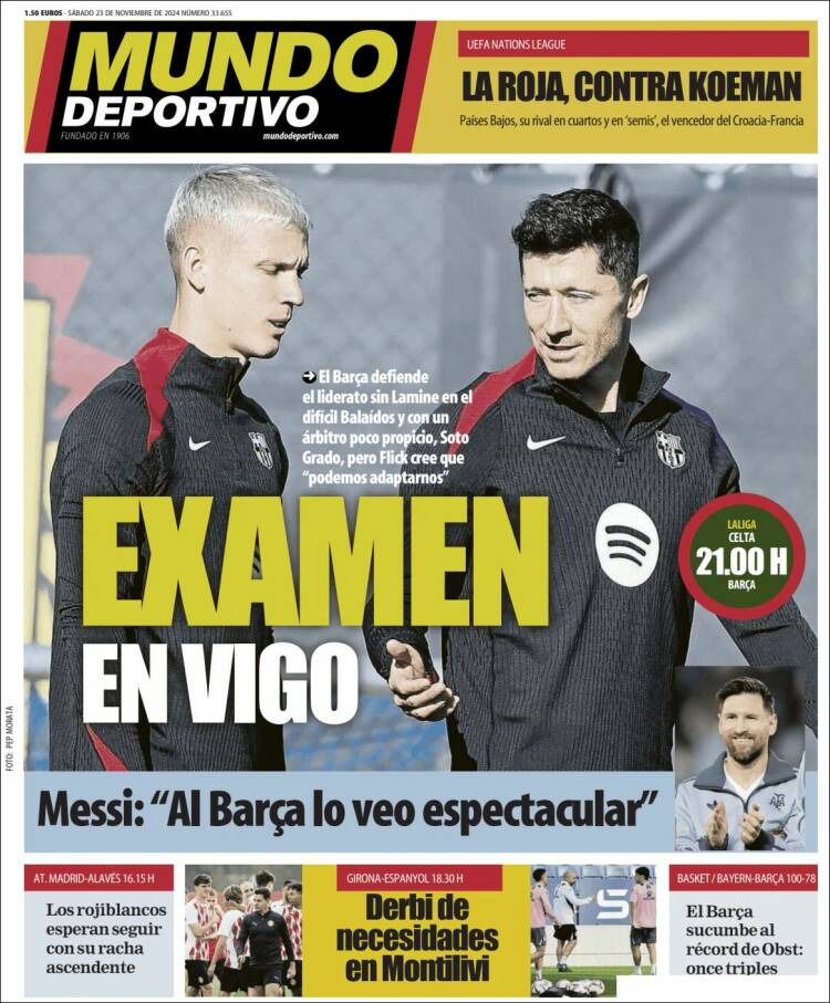 Portadas Deportivas Sábado 23/11/2024 Portadas Deportivas Sábado 23/11/2024