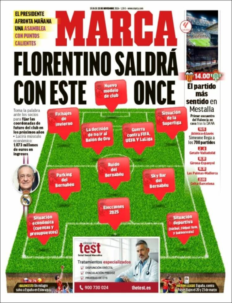 Portadas Deportivas Sábado 23/11/2024 Portadas Deportivas Sábado 23/11/2024