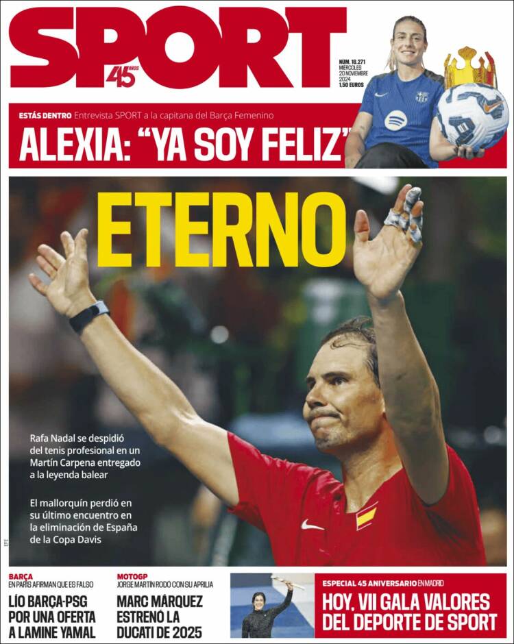Portadas Deportivas Miércoles 20/11/2024 Portadas Deportivas Miércoles 20/11/2024
