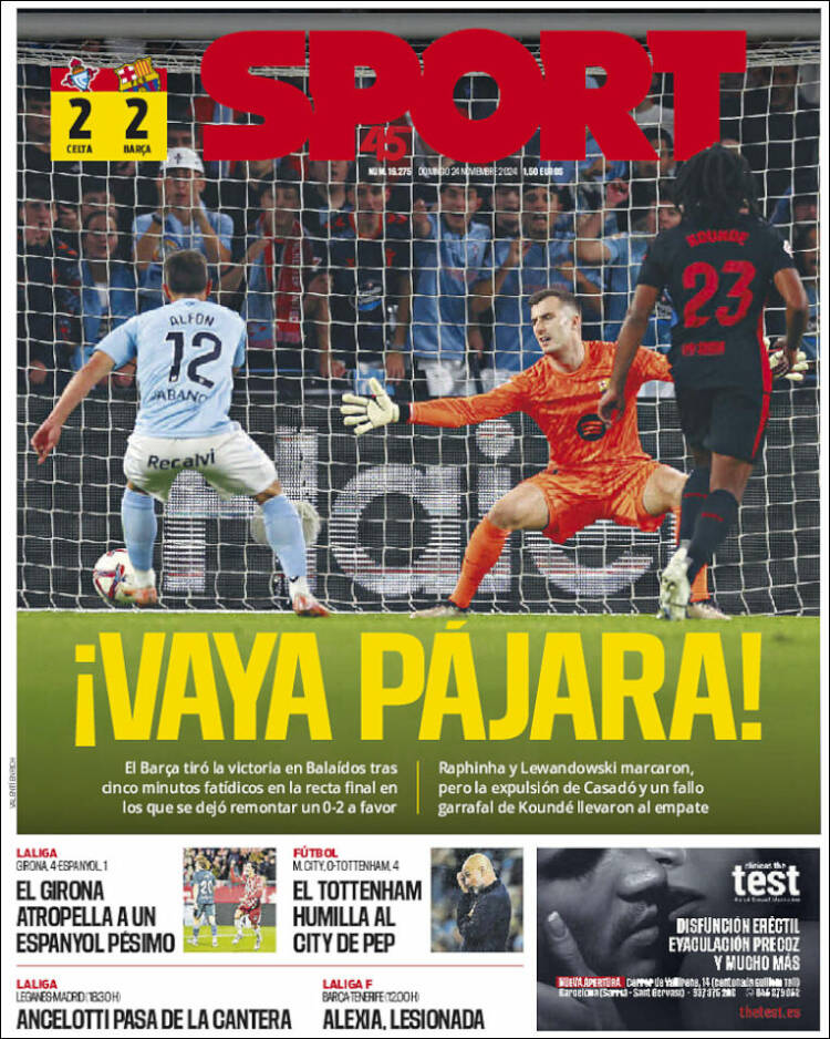 Portadas Deportivas Domingo 24/11/2024 Portadas Deportivas Domingo 24/11/2024