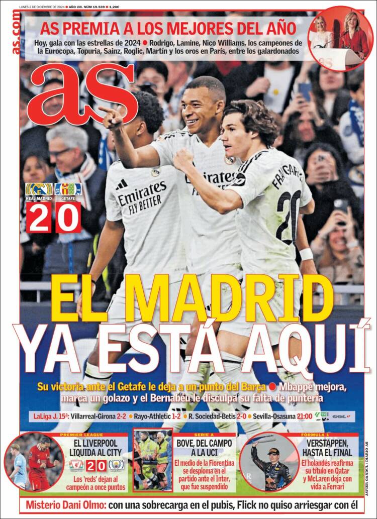 Portadas Deportivas Lunes 2/11/2024 Portadas Deportivas Lunes 2/11/2024
