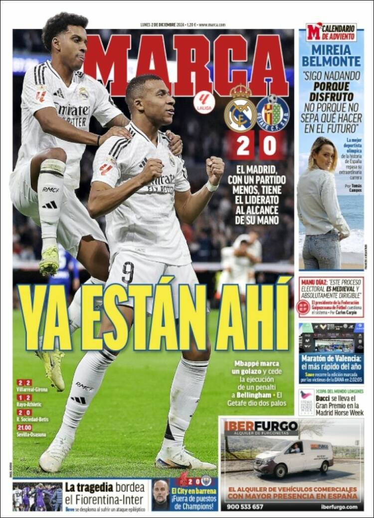 Portadas Deportivas Lunes 2/11/2024 Portadas Deportivas Lunes 2/11/2024