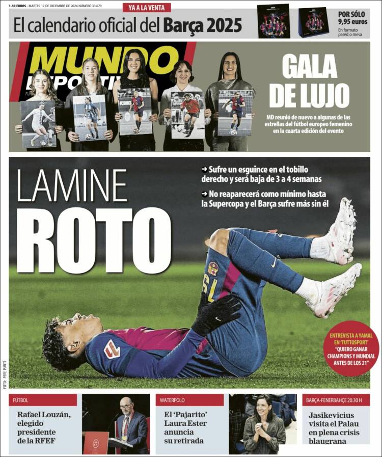 Portadas Deportivas Martes 17/12/2024 Portadas Deportivas Martes 17/12/2024