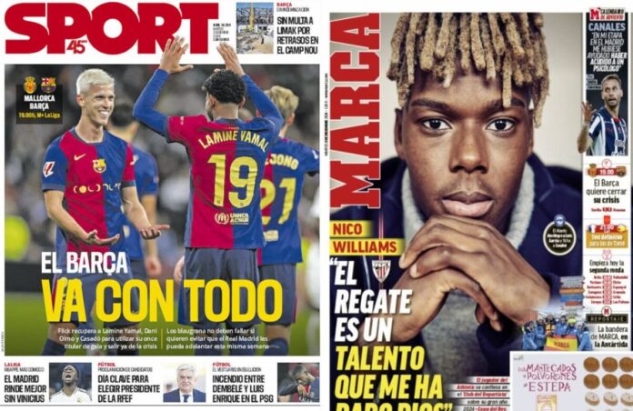 Portadas Deportivas Martes 3/12/2024 Portadas Deportivas Martes 3/12/2024