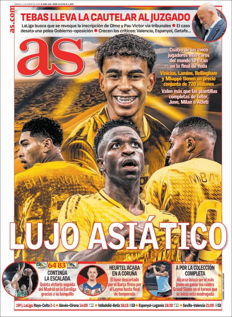 Portadas Deportivas Sábado 11/1/2025 Portadas Deportivas Sábado 11/1/2025