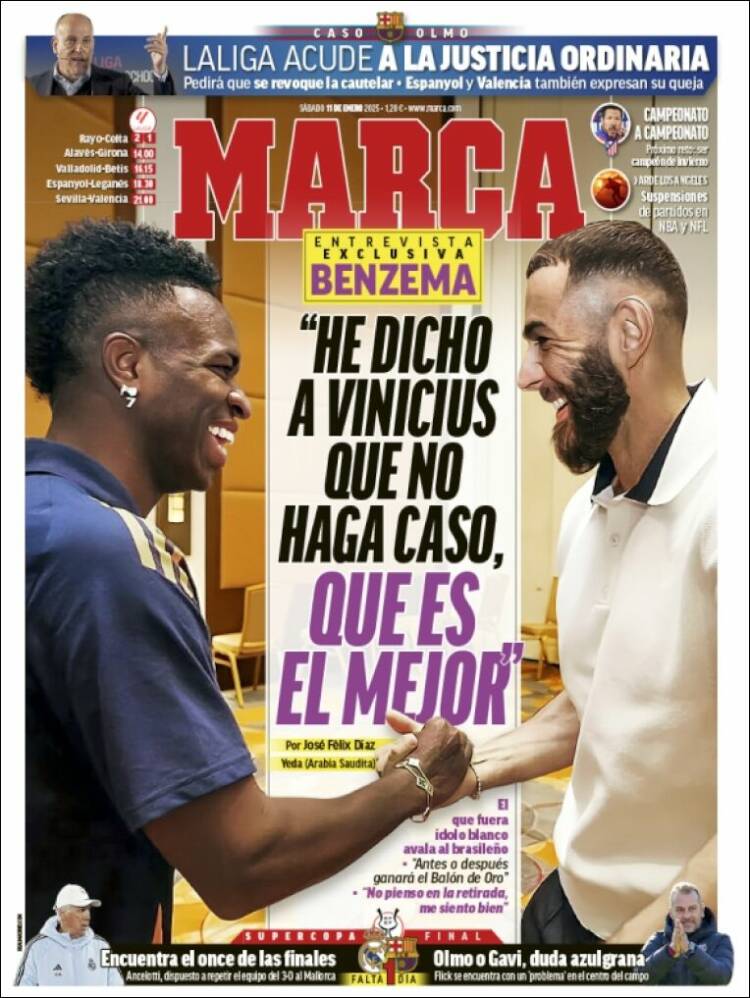 Portadas Deportivas Sábado 11/1/2025 Portadas Deportivas Sábado 11/1/2025