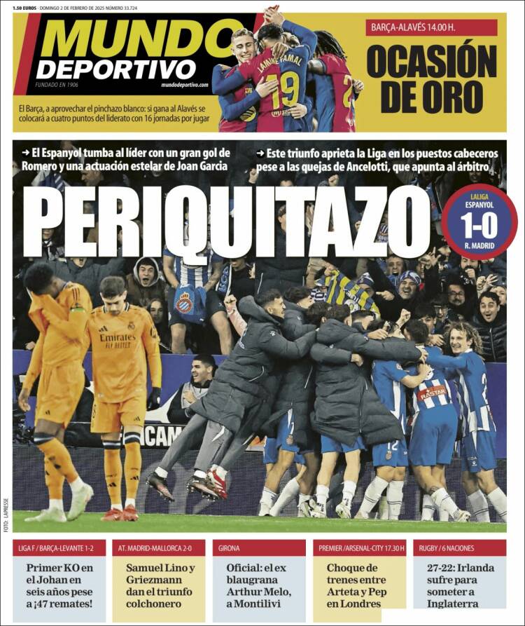 Portadas Deportivas Domingo 2/2/2025 Portadas Deportivas Domingo 2/2/2025