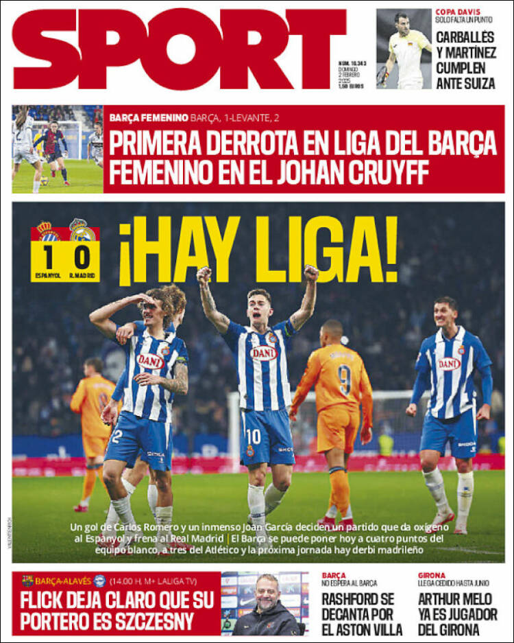 Portadas Deportivas Domingo 2/2/2025 Portadas Deportivas Domingo 2/2/2025
