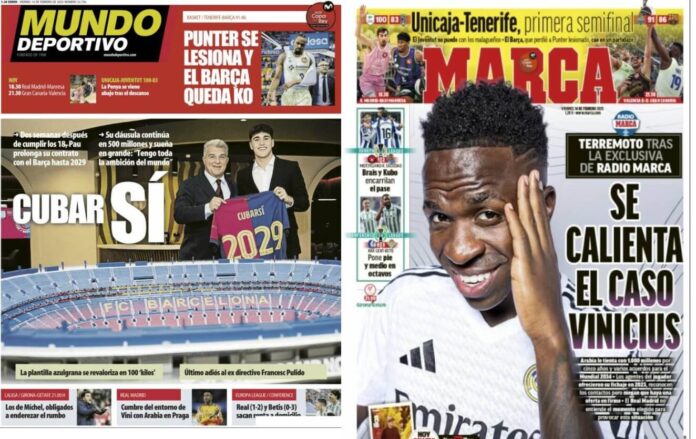 Portadas Deportivas Viernes 14/2/2025