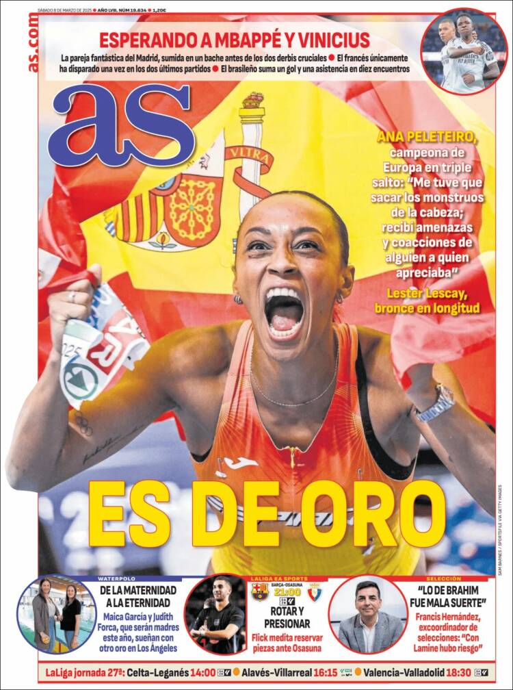 Portadas Deportivas Sábado 8/3/2025 Portadas Deportivas Sábado 8/3/2025